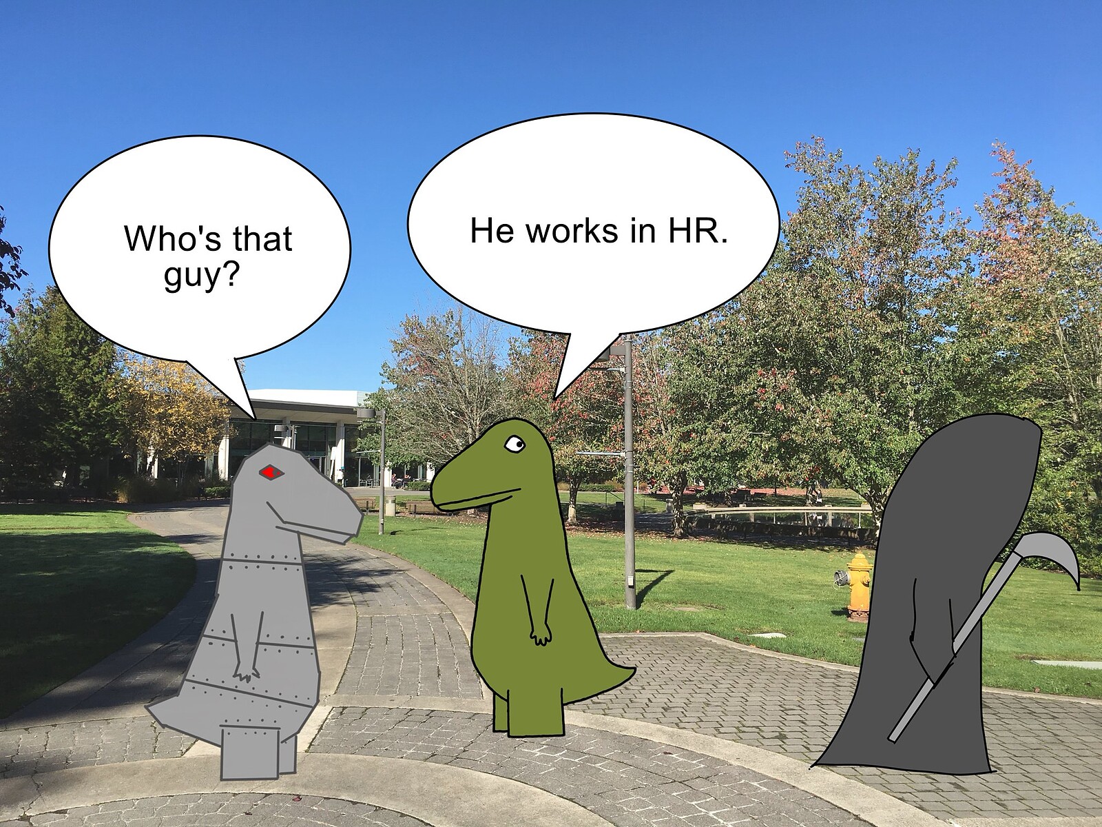 Works in HR